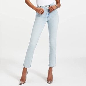 Good American Good Classic Natural Fray Hem in Indigo038 - size 2 / 26